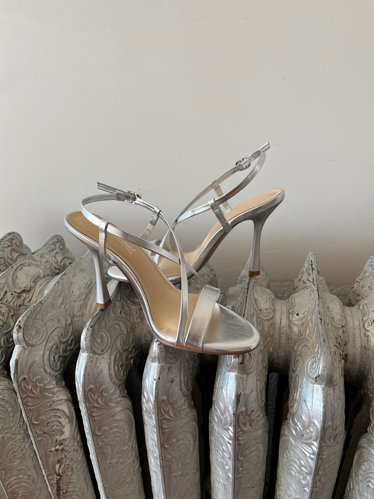 Silver Strappy Sandals