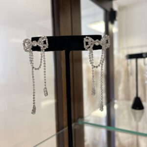 Silver Bow Earrings
