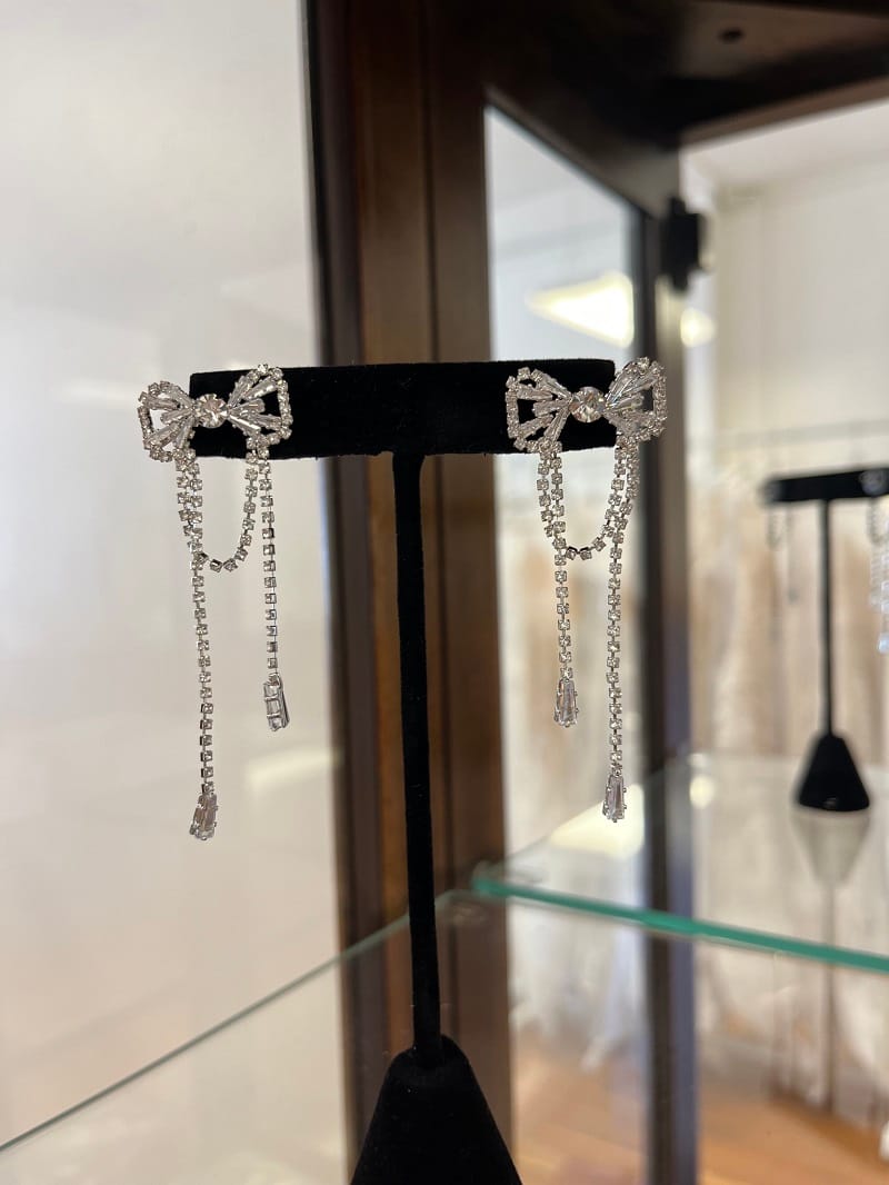 Silver Bow Earrings